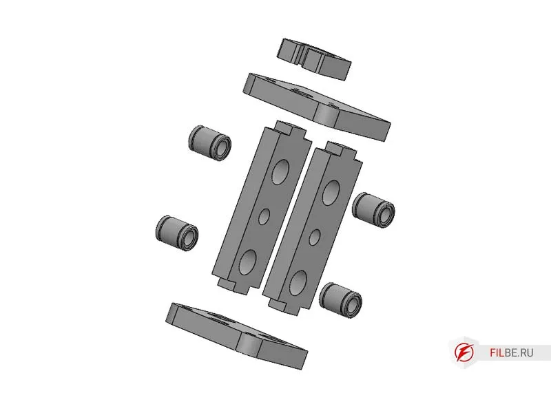 Взрыв схема каретки оси Y станка с чпу