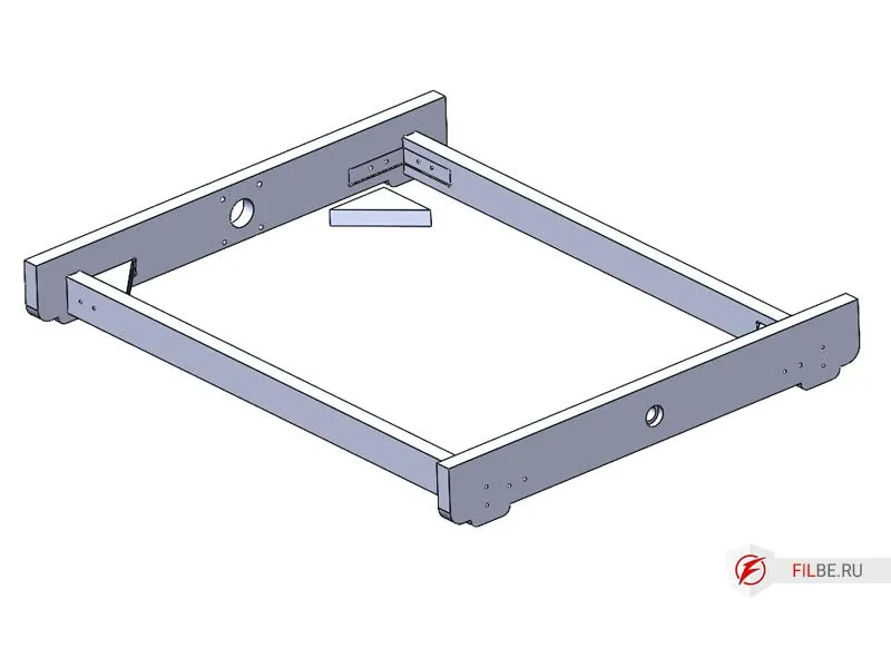 Установка услиливающего элемента на основание станка с чпу