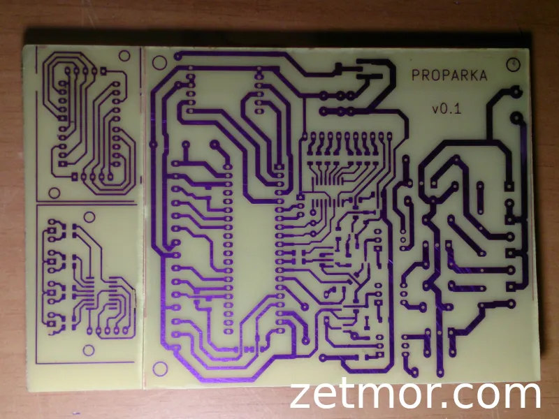Плата после травления