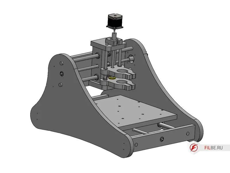 Устанавливаем мотор подъема шпинделя