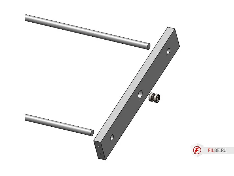 Запрессовываем подшипники и направляющие валы