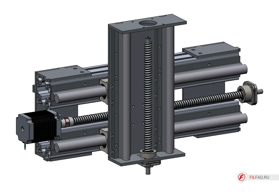 Устанавливаем вертикальную ось-Z на станок чпу