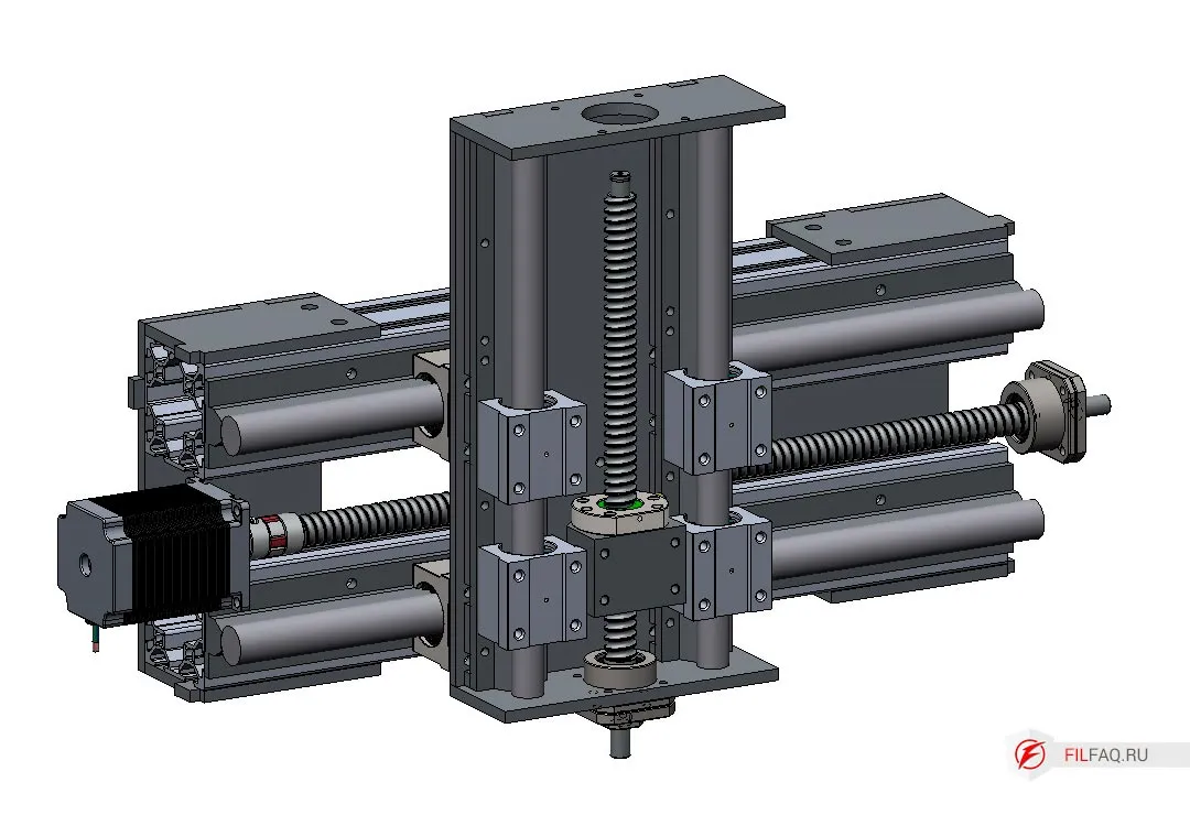Подшипники SBR, ось Z чертеж