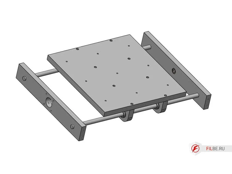 Детали с установленной столешницей для фиксации деталей