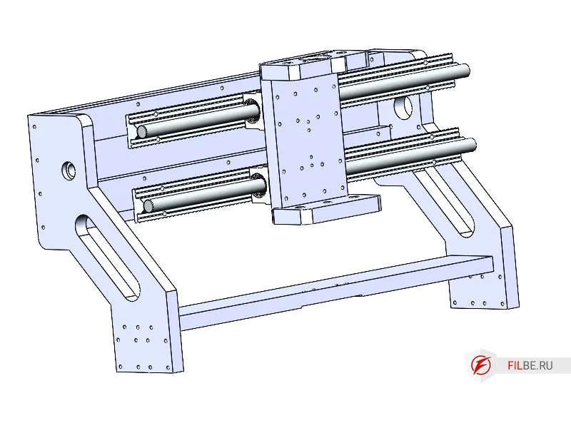 Установка направляющих с осью Z