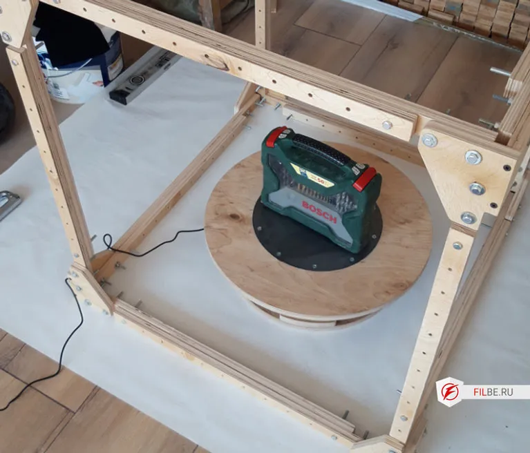 Универсальный лайтбокс для поворотного стола предметной фотосъемки