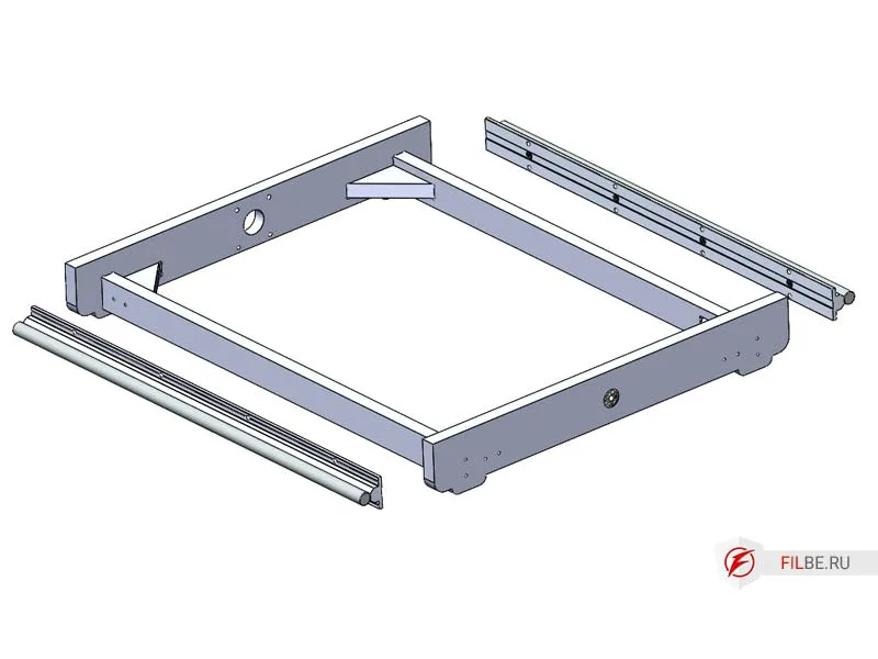 Цилиндрические направляющие для основания станка с чпу