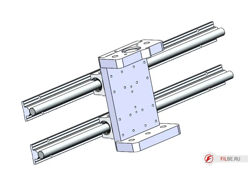 Установка оси Z на направляющие оси Y
