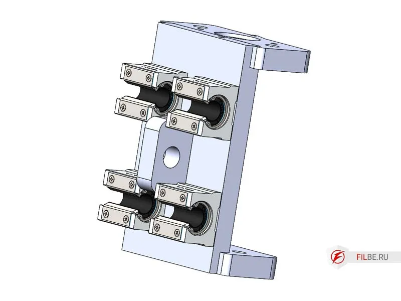 Установка кареток SBR16UU на ось Z