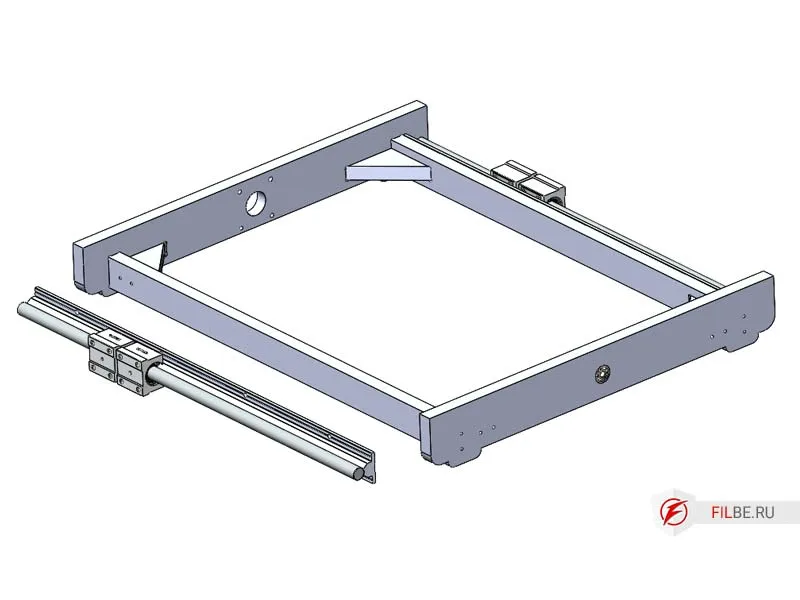 Цилиндрические направляющие с одетыми каретками