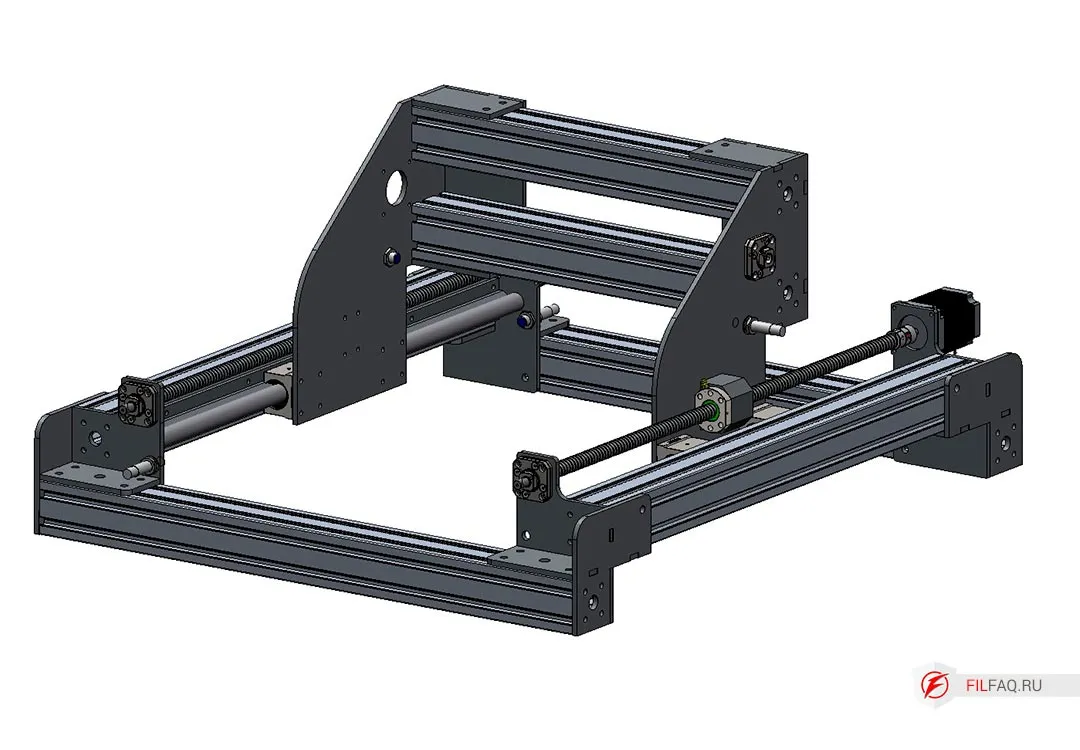 Портал станка из алюминиевого конструкционного профиля