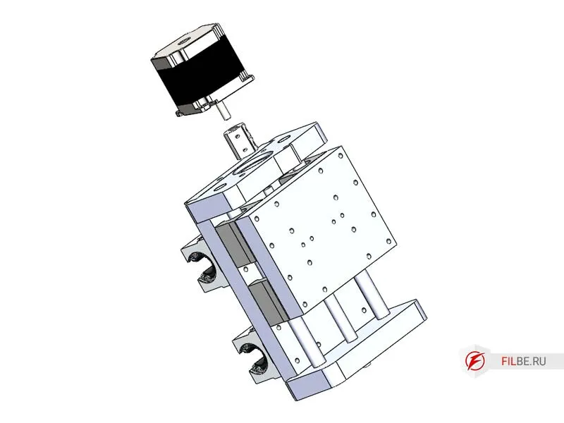Установка шагового мотора на ось Z