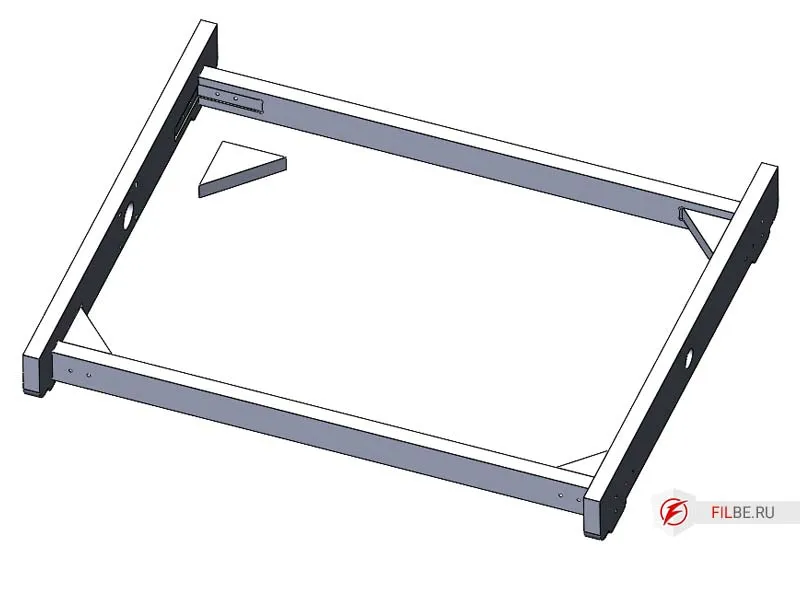 Установка услиливающего элемента на основание станка с чпу